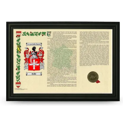 Buille Armorial Landscape Framed - Black