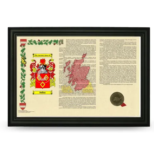 Bullay Armorial Landscape Framed - Black