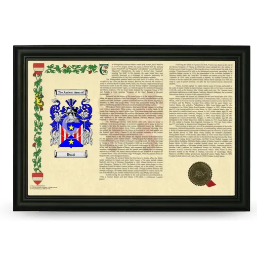 Bunt Armorial Landscape Framed - Black