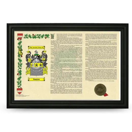 Bunyon Armorial Landscape Framed - Black