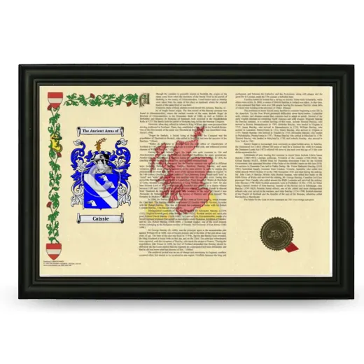 Caissie Armorial Landscape Framed - Black