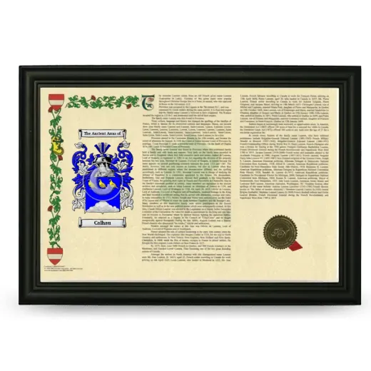 Calhau Armorial Landscape Framed - Black