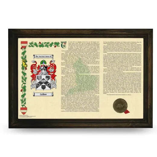 Callow Armorial Landscape Framed - Brown