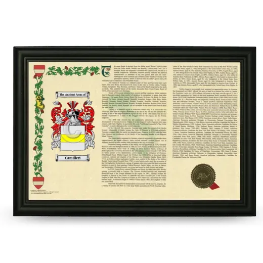 Camilleri Armorial Landscape Framed - Black