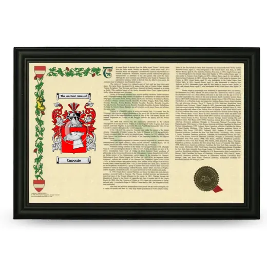 Caponio Armorial Landscape Framed - Black