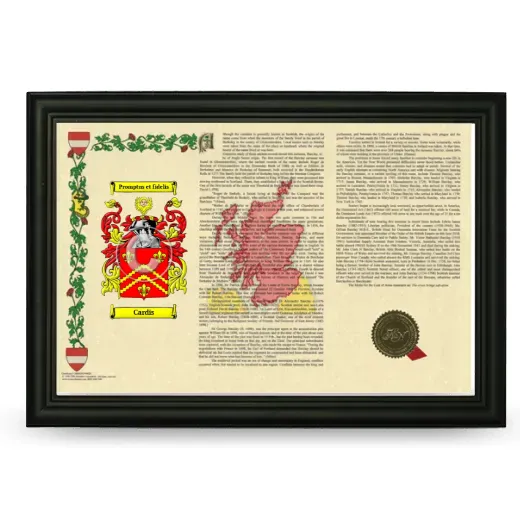 Cardis Armorial Landscape Framed - Black
