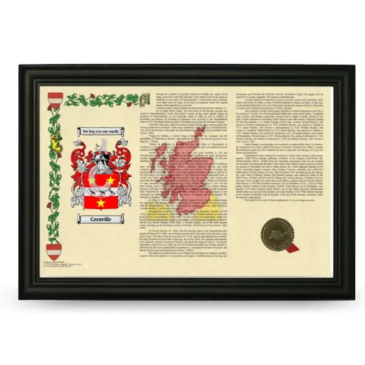 Carnville Armorial Landscape Framed - Black