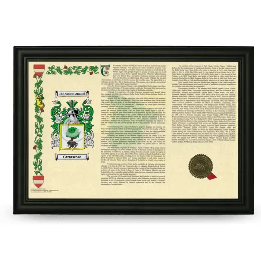 Carrascoso Armorial Landscape Framed - Black