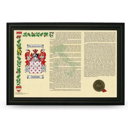 Cavalcante Armorial Landscape Framed - Black