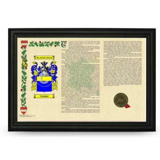 Cezanne Armorial Landscape Framed - Black