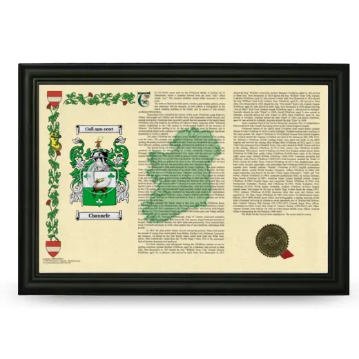 Channele Armorial Landscape Framed - Black