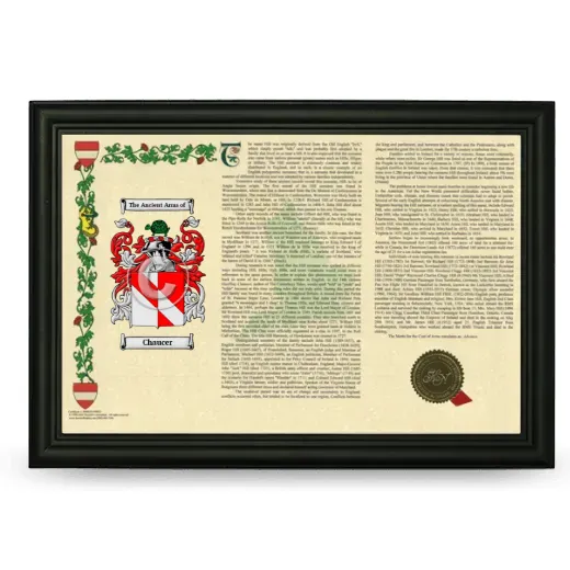 Chaucer Armorial Landscape Framed - Black