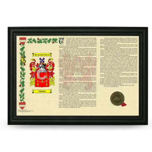 Chavez Armorial Landscape Framed - Black