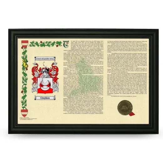 Chephan Armorial Landscape Framed - Black