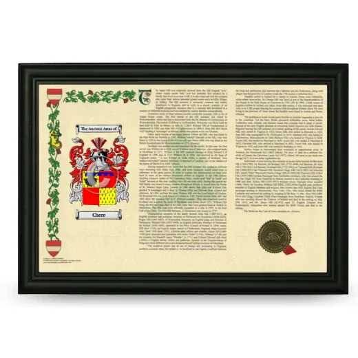 Chere Armorial Landscape Framed - Black