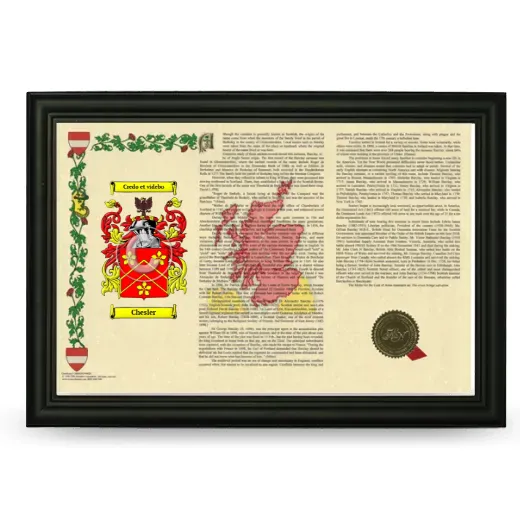 Chesler Armorial Landscape Framed - Black