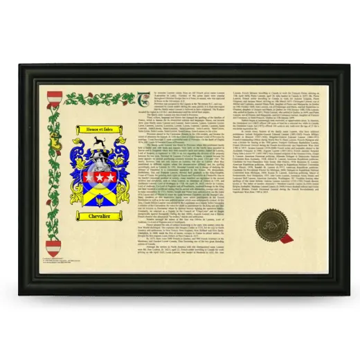 Chevalier Armorial Landscape Framed - Black