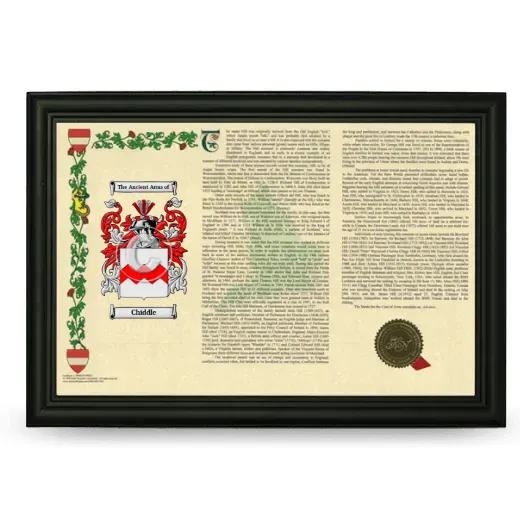 Chiddle Armorial Landscape Framed - Black