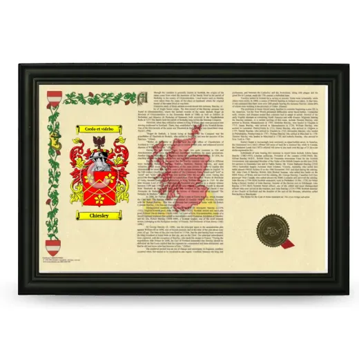 Chiesley Armorial Landscape Framed - Black
