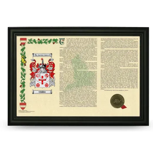 Childer Armorial Landscape Framed - Black