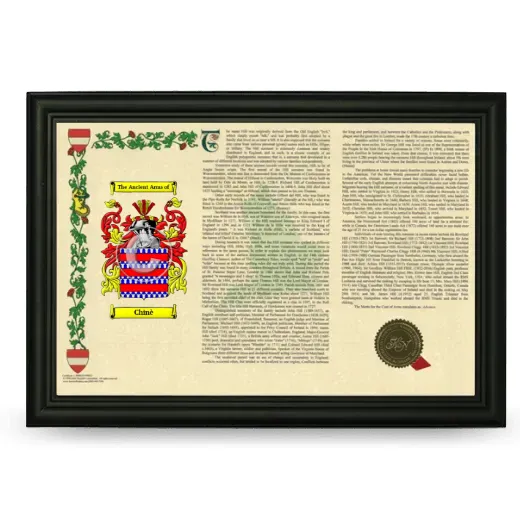 Chinè Armorial Landscape Framed - Black