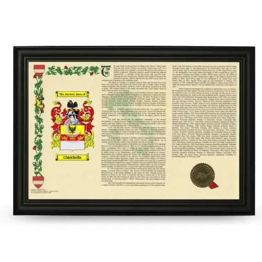 Chirichella Armorial Landscape Framed - Black