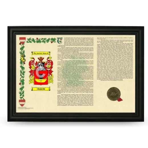 Chojecki Armorial Landscape Framed - Black