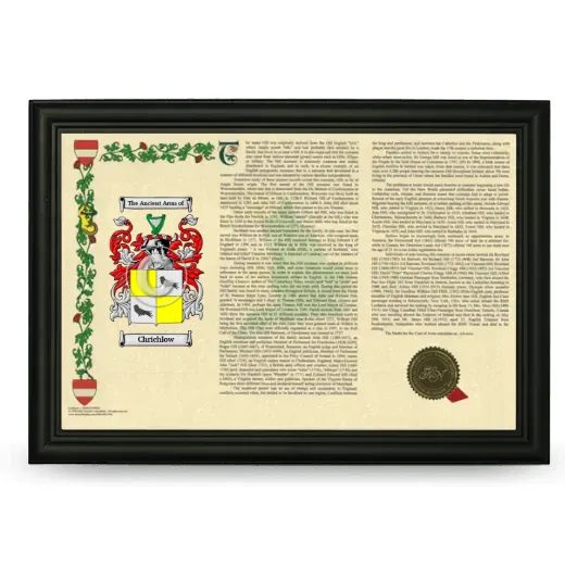 Chrichlow Armorial Landscape Framed - Black