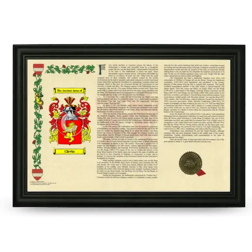 Clavin Armorial Landscape Framed - Black