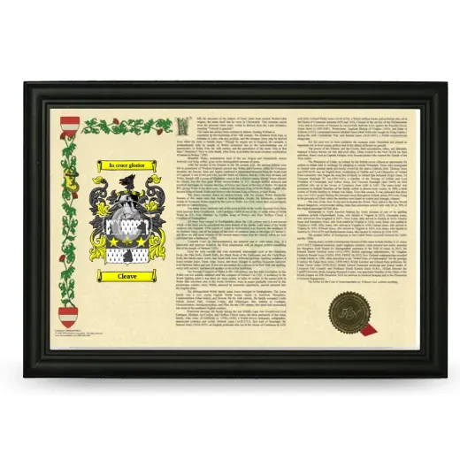 Cleave Armorial Landscape Framed - Black