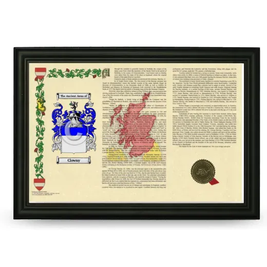 Clowny Armorial Landscape Framed - Black