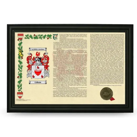 Coburn Armorial Landscape Framed - Black
