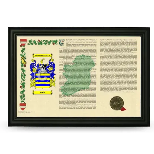 Coils Armorial Landscape Framed - Black