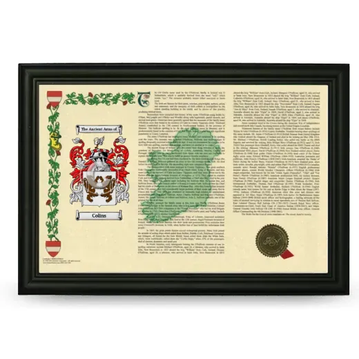 Colins Armorial Landscape Framed - Black