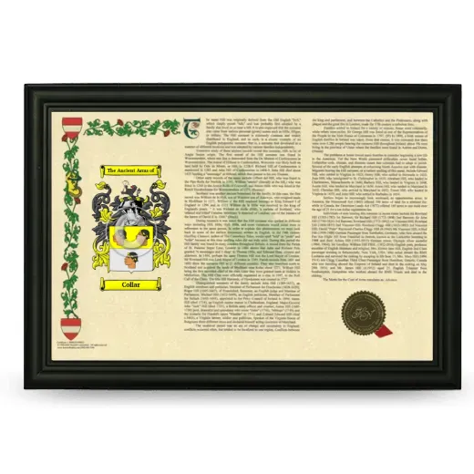 Collar Armorial Landscape Framed - Black
