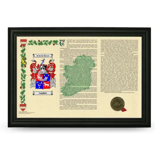 Comfort Armorial Landscape Framed - Black