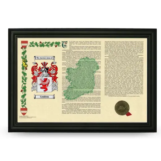 Condran Armorial Landscape Framed - Black