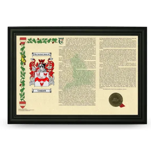 Connack Armorial Landscape Framed - Black