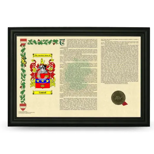 Conrad Armorial Landscape Framed - Black