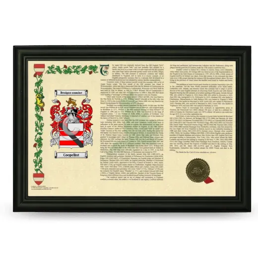 Coopelint Armorial Landscape Framed - Black