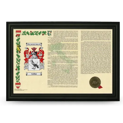 Corbus Armorial Landscape Framed - Black
