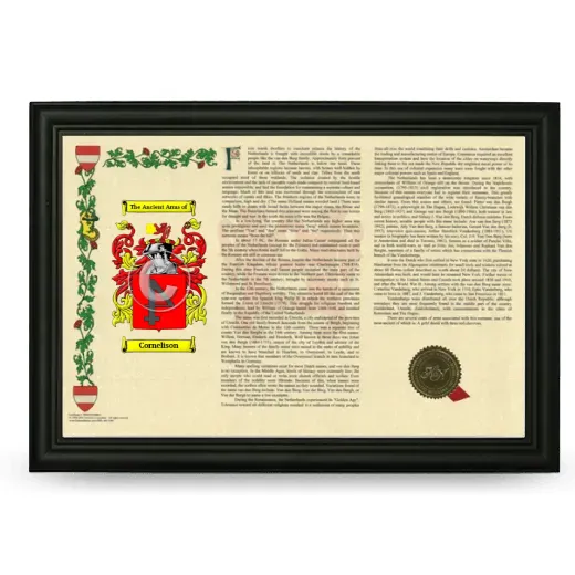 Cornelison Armorial Landscape Framed - Black