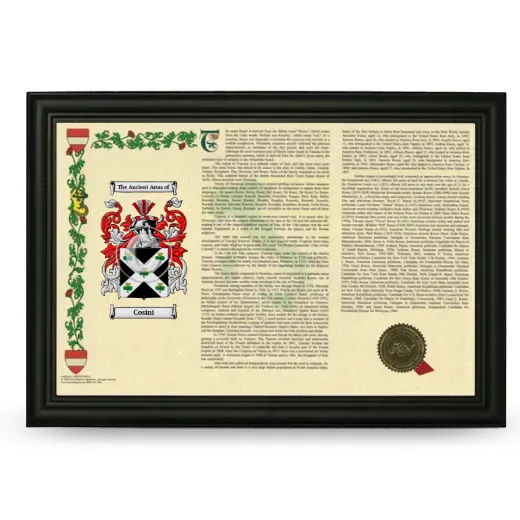 Cosini Armorial Landscape Framed - Black