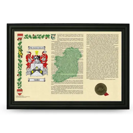 Coulee Armorial Landscape Framed - Black