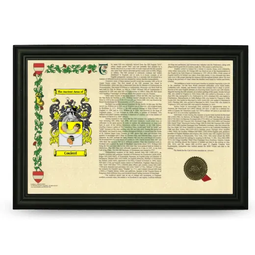 Coulerd Armorial Landscape Framed - Black