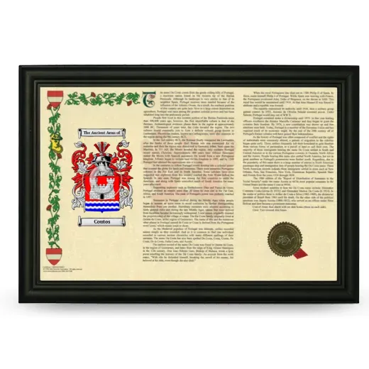 Coutos Armorial Landscape Framed - Black