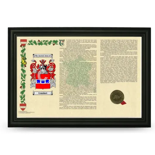 Couzinet Armorial Landscape Framed - Black