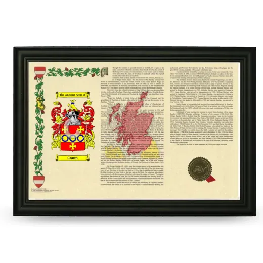 Craun Armorial Landscape Framed - Black