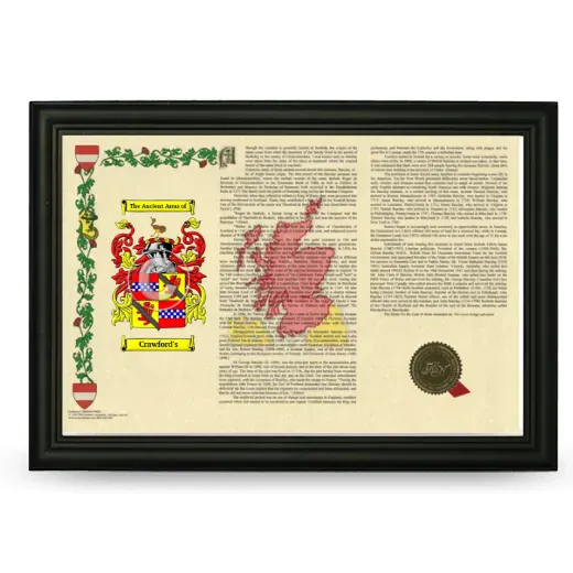 Crawford's Armorial Landscape Framed - Black