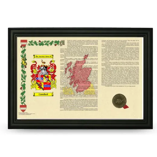 Crawford Armorial Landscape Framed - Black